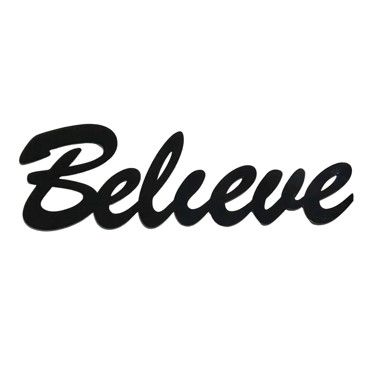 Believe Word Plastic Acrylic Wall Art Vintage Black or White - The Renmy Store Homewares & Gifts
