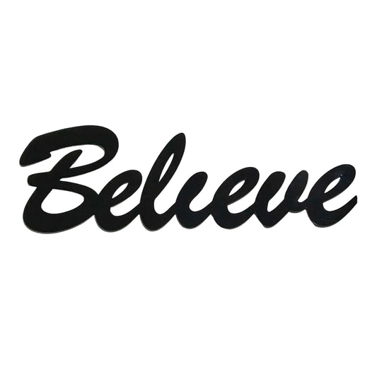 Believe Word Plastic Acrylic Wall Art Vintage Black or White - The Renmy Store Homewares & Gifts