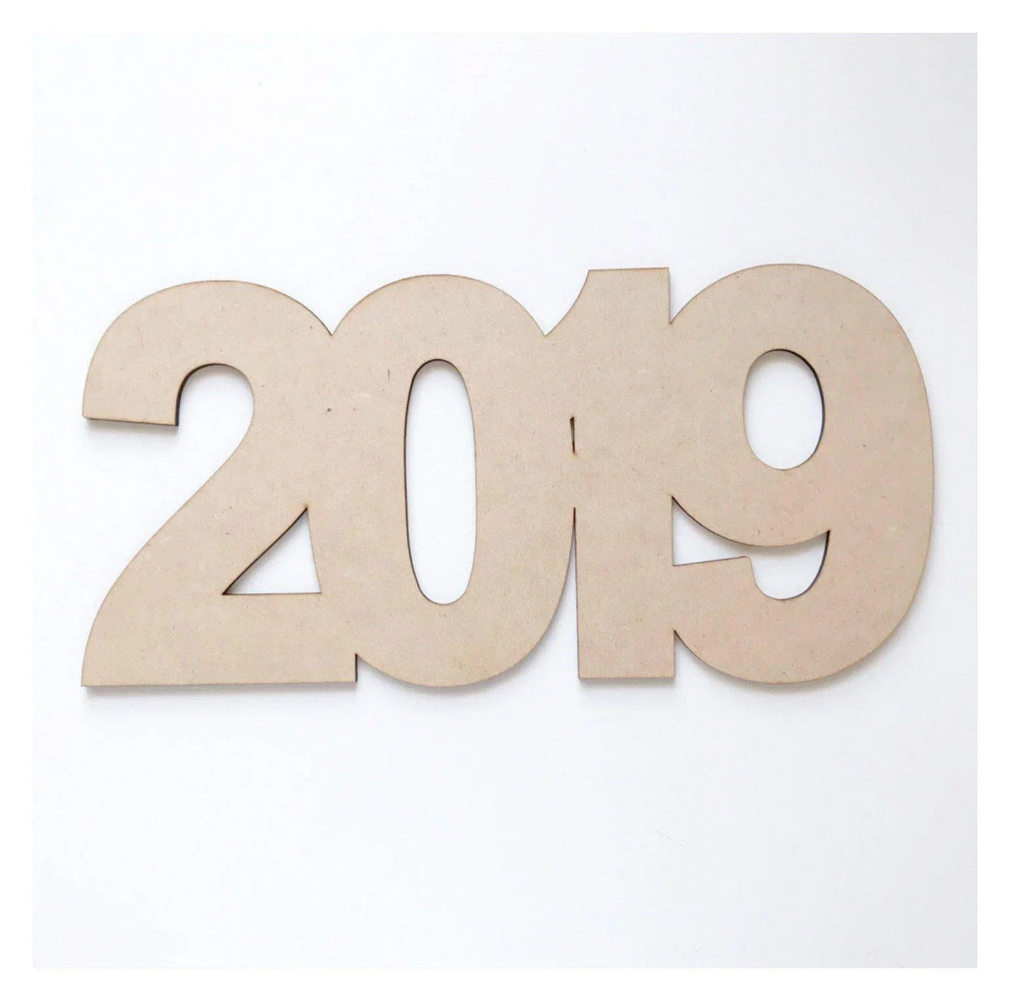 Year Numbers Graduation Anniversary Art DIY Raw MDF Timber Wood - The Renmy Store Homewares & Gifts