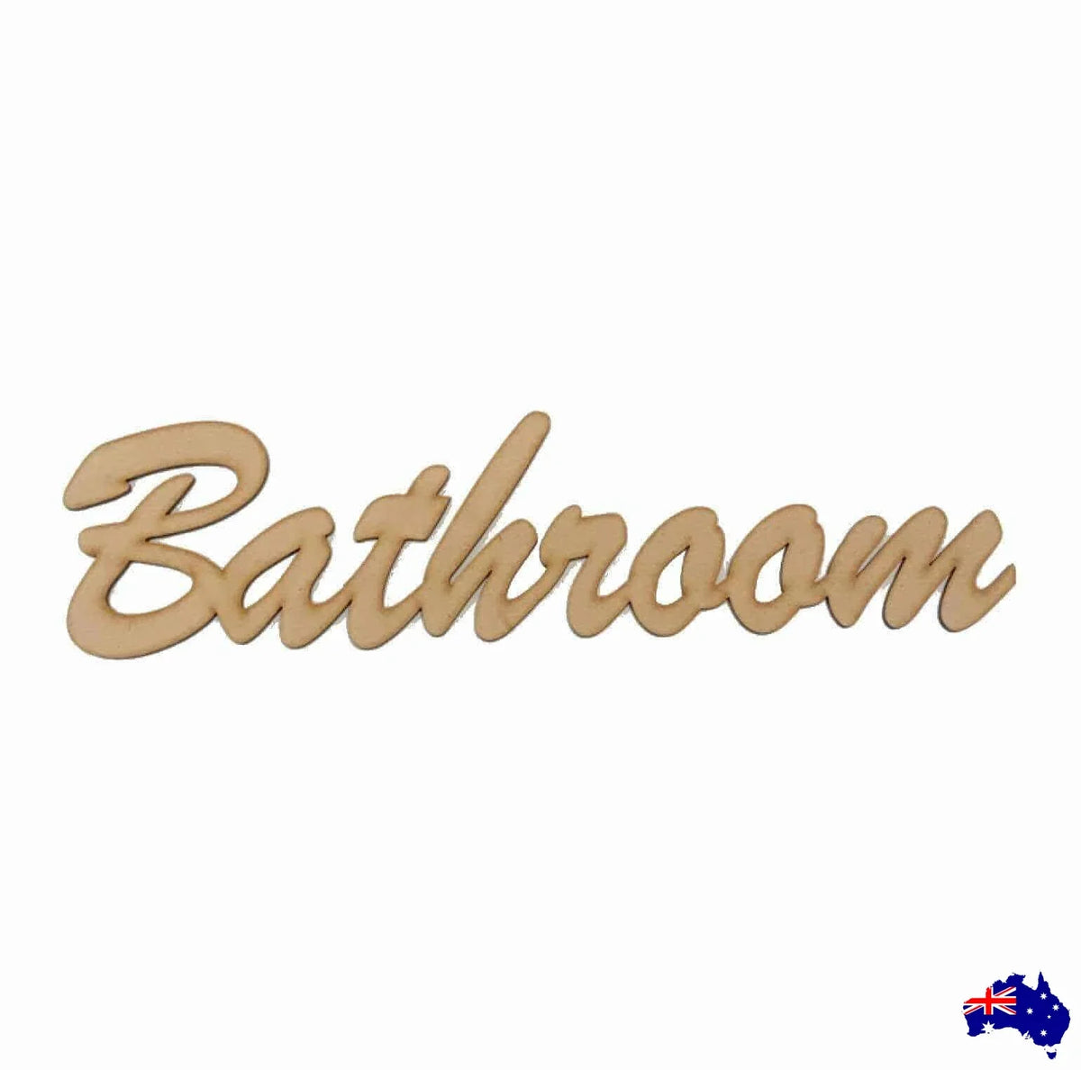 Bathroom Door Word Sign MDF DIY Wooden - The Renmy Store Homewares & Gifts