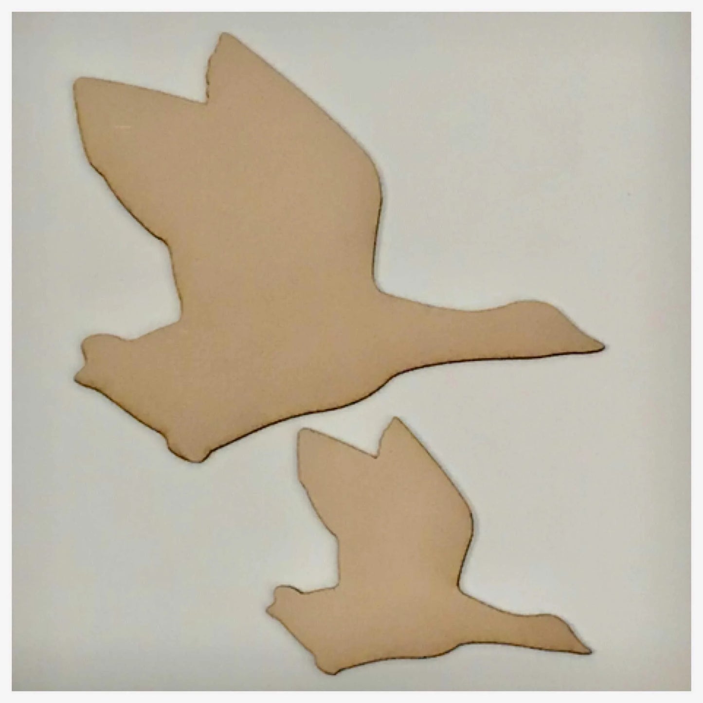 Duck Set of 2 Flying Ducks MDF Shape DIY Raw Cut Out Art Craft Decor - The Renmy Store Homewares & Gifts