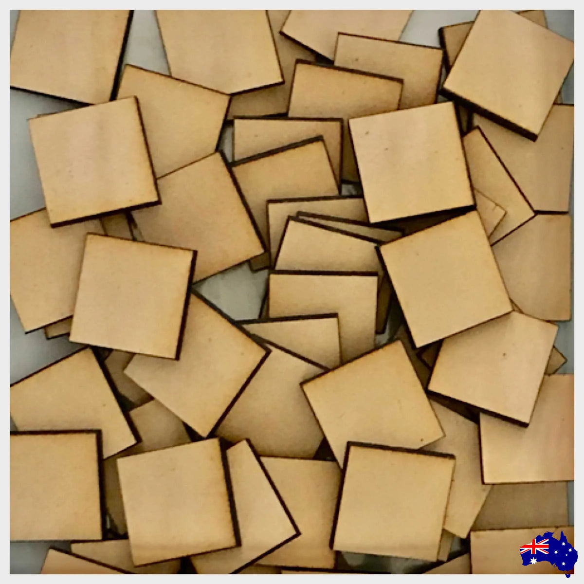 MDF Square 77pcs War Game DIY Cut Art Laser Craft 3mm 25mm x 25mm - The Renmy Store Homewares & Gifts