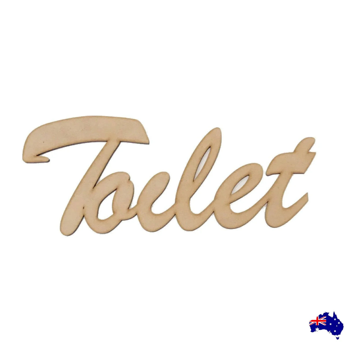 Toilet Door Word Sign MDF DIY Wooden - The Renmy Store Homewares & Gifts