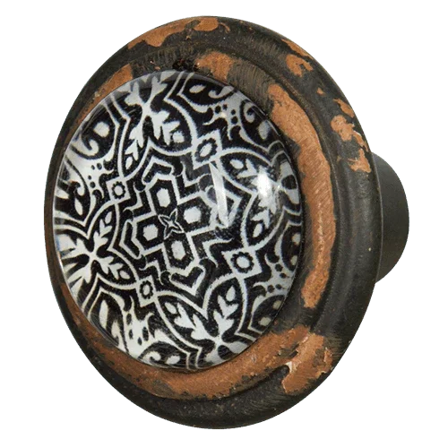 Knob Draw Pull Set x2 Black Dias Vintage - The Renmy Store Homewares & Gifts