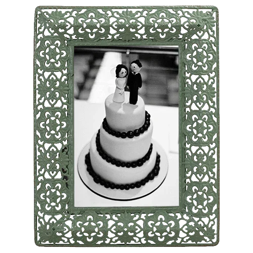 Photo Frame Metal Lace Green Mint - The Renmy Store Homewares & Gifts