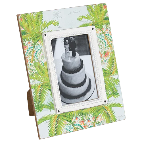 Photo Frame Wooden Tropical Beach House Green Palm Trees 3462 - The Renmy Store Homewares & Gifts
