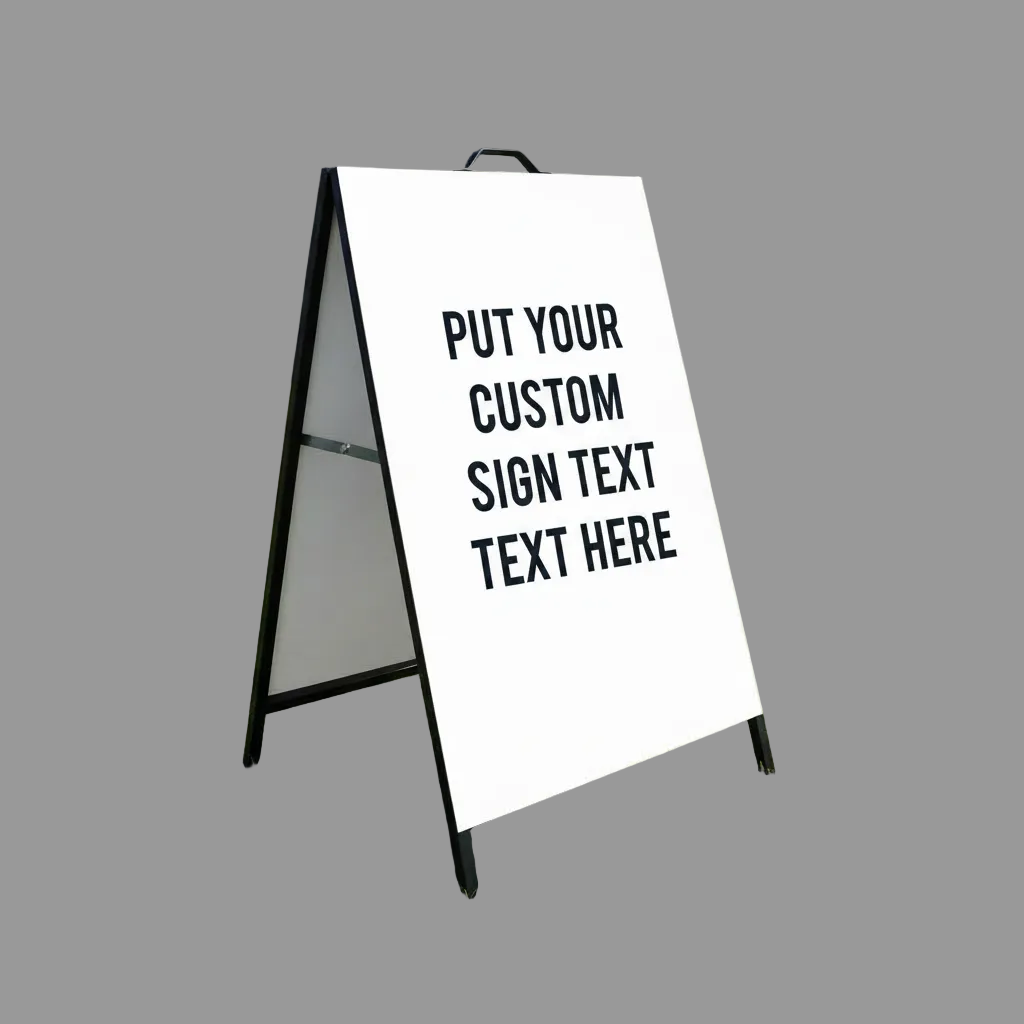A-Frame Double-Sided Custom Personalised Metal Sign 600x900mm (60x90cm) | Australian Made Business Signage