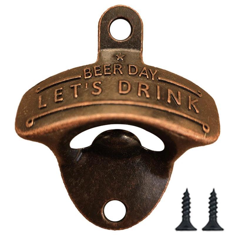 Bottle Opener Wall Lets Drink Beer Metal - The Renmy Store Homewares & Gifts