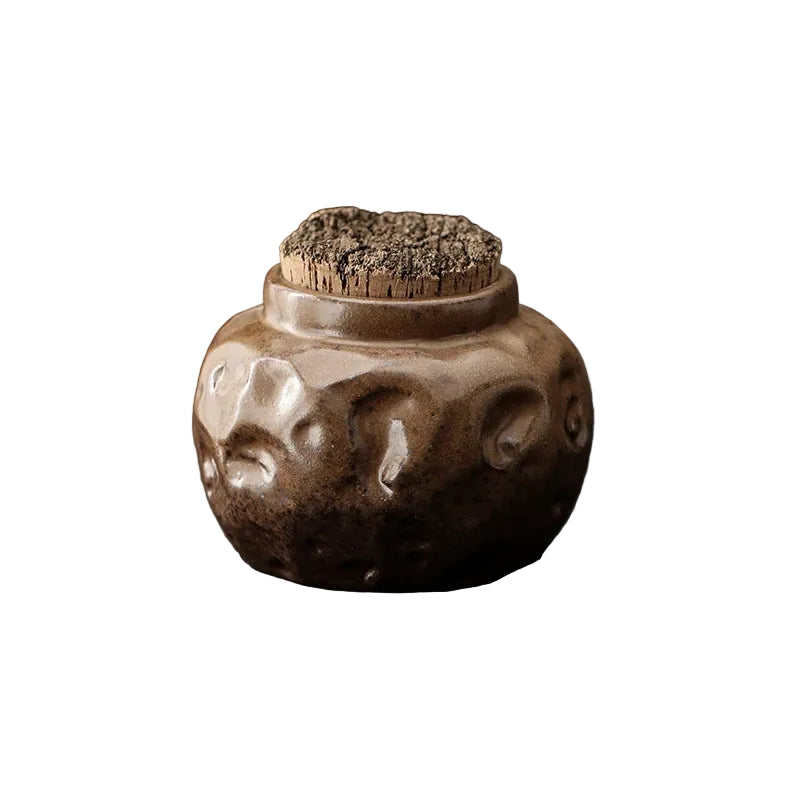 Ceramic Stone Pottery Storage Jar | Tea Coffee Sugar Salt