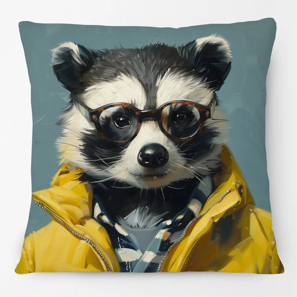 Cushion Cover Funky Farm Vintage Animals | Fox Highland Cow Sheep Alpaca Goat Donkey Horse