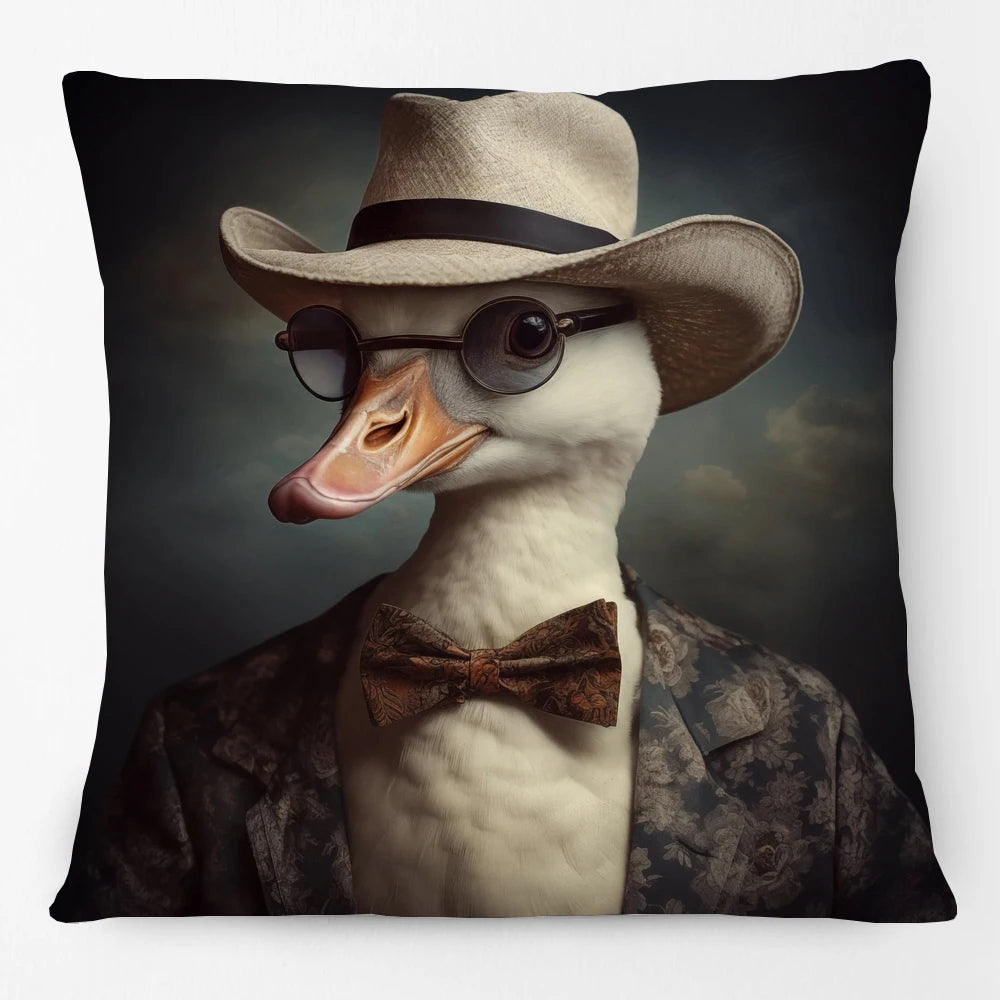 Cushion Cover Funky Farm Vintage Animals | Fox Highland Cow Sheep Alpaca Goat Donkey Horse