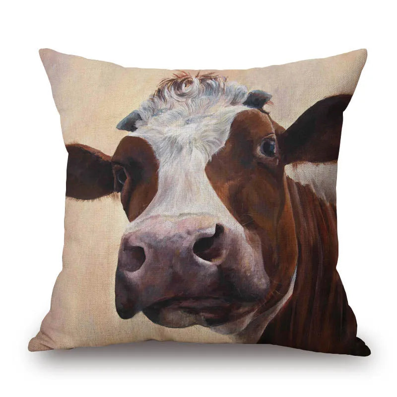 Cow & Cattle Cushion Covers | 45cm Farmhouse Animal Print Range