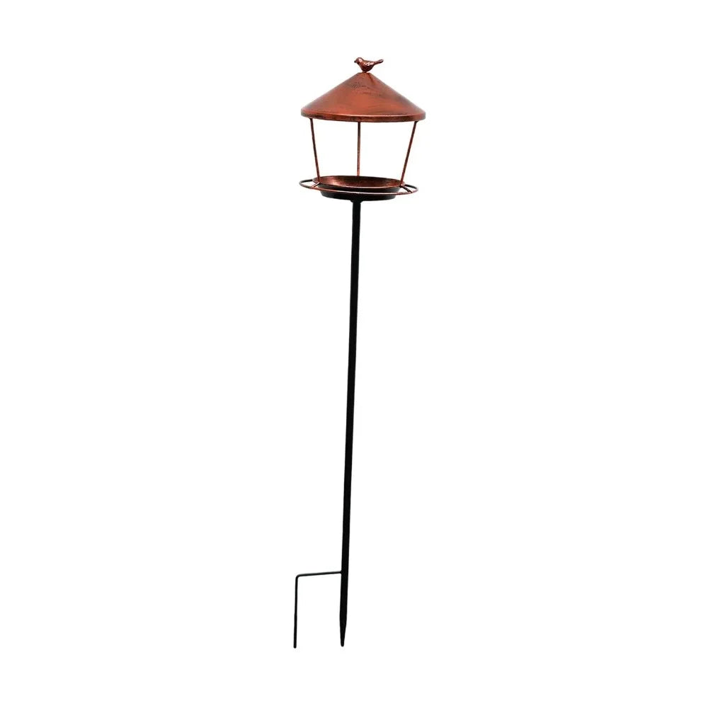 Standing Iron Bird Feeder | Black or Rustic | 100cm Garden Stake