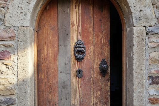 Victorian Cast Iron Door Knocker - Ornate Vintage Hardware