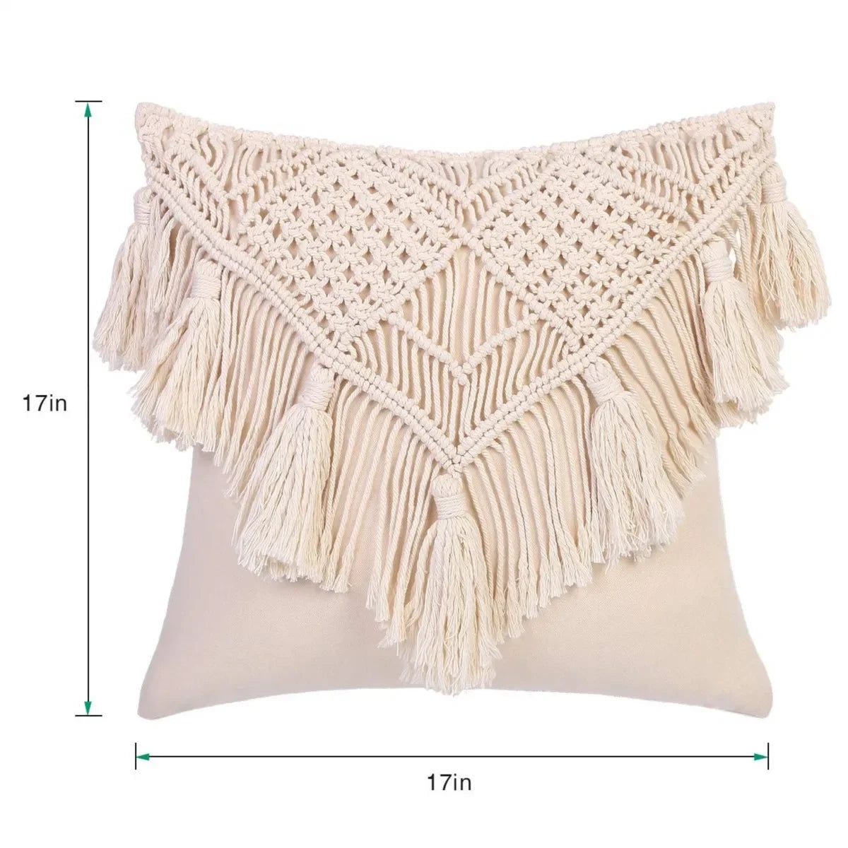 Cushion Cover Pillow Macrame Boho Woven
