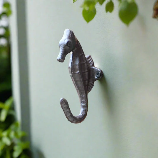 Seahorse Hook Rustic Cast Iron Beach House - The Renmy Store Homewares & Gifts