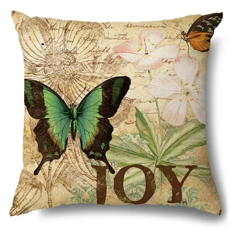 Cushion Cover Floral Rose Flower Butterfly Range