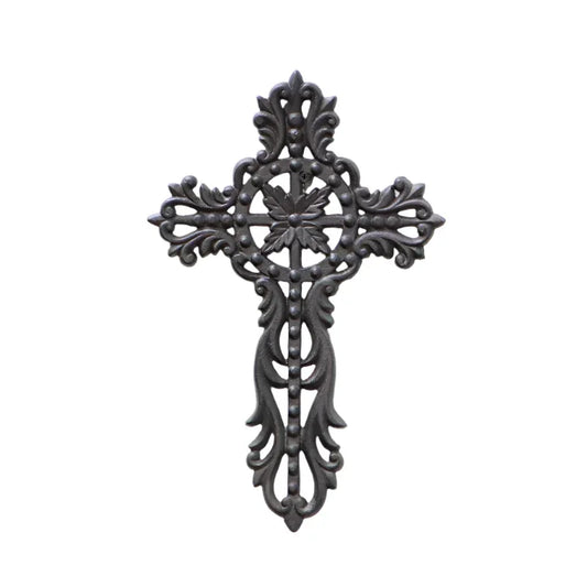 Cross Cast Iron Rustic Wall Home Garden Large - The Renmy Store Homewares & Gifts