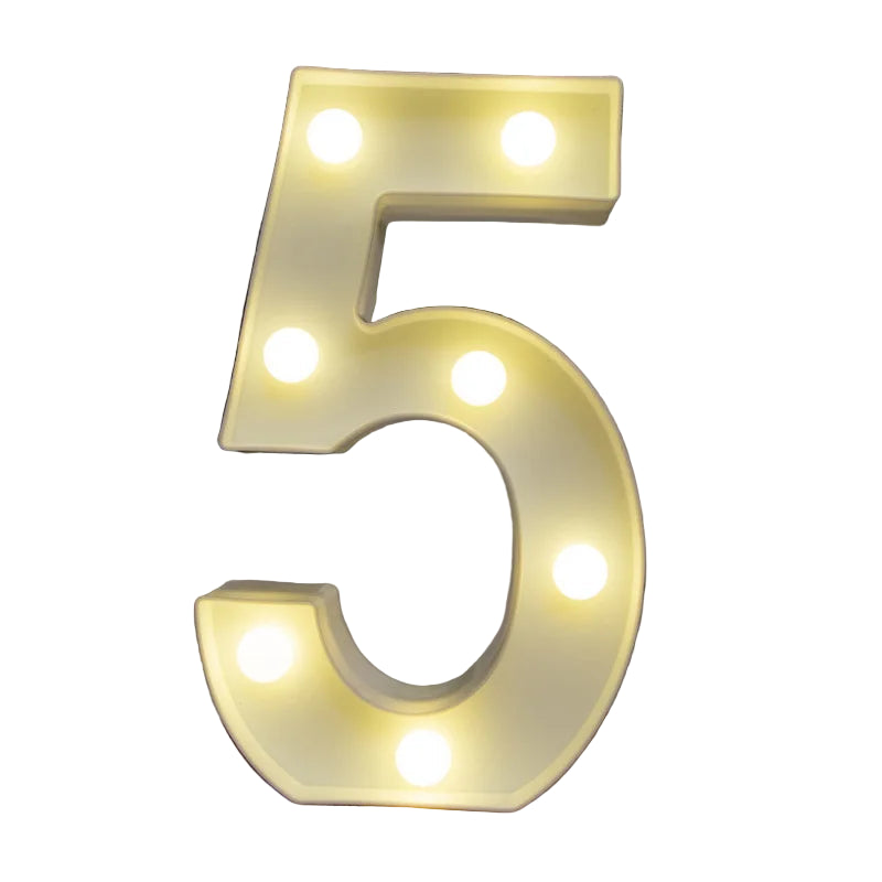 LED Alphabet Letter Number Light | Free Standing Illuminated Decor