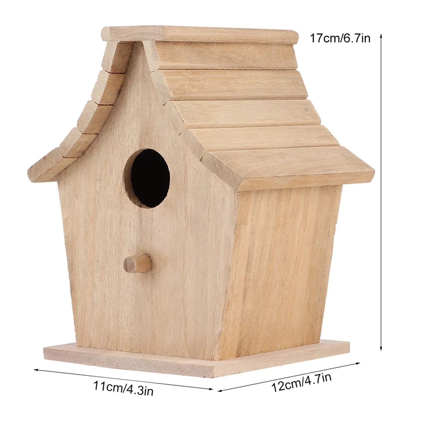 Wood Rustic Birdhouse Bird Breeding Box