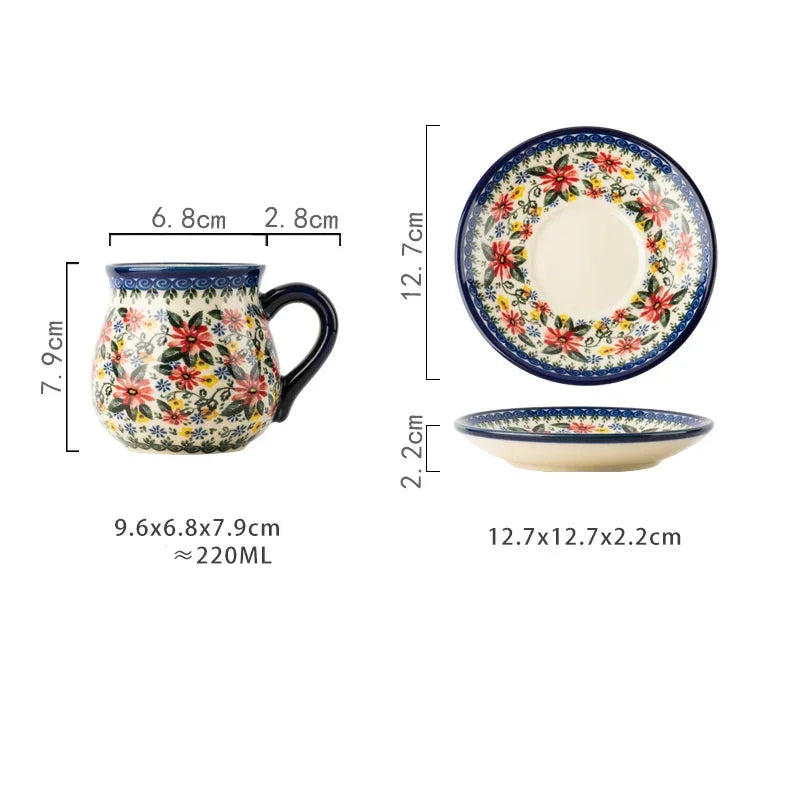 Cup Saucer Set Cottage Garden Floral - The Renmy Store Homewares & Gifts