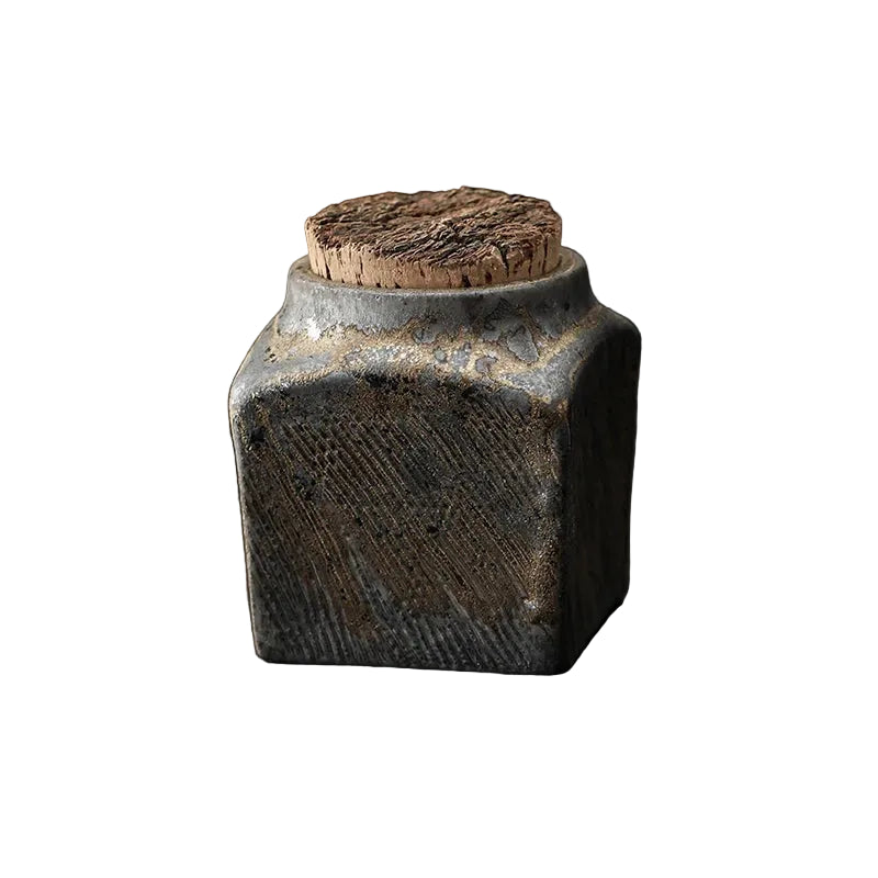 Ceramic Stone Pottery Storage Jar | Tea Coffee Sugar Salt