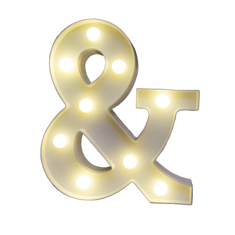 LED Alphabet Letter Number Light | Free Standing Illuminated Decor