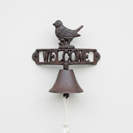 Doorbell Welcome Cast Iron Bird Entrance Vintage Cottage 21cm x 21.7cm