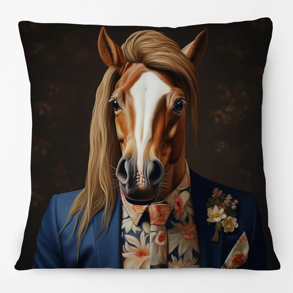 Cushion Cover Funky Farm Vintage Animals | Fox Highland Cow Sheep Alpaca Goat Donkey Horse