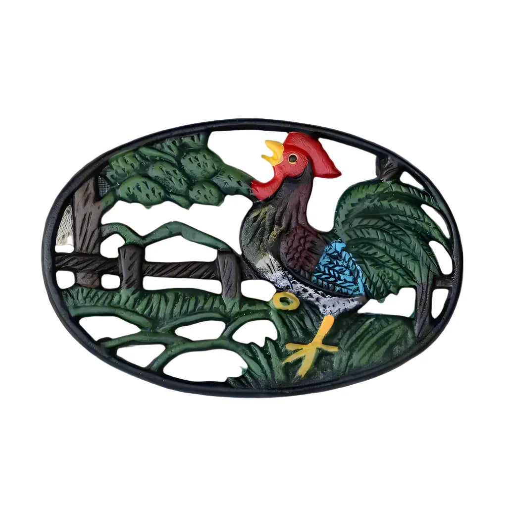 Trivet Placemat Rooster Farmhouse Cast Iron