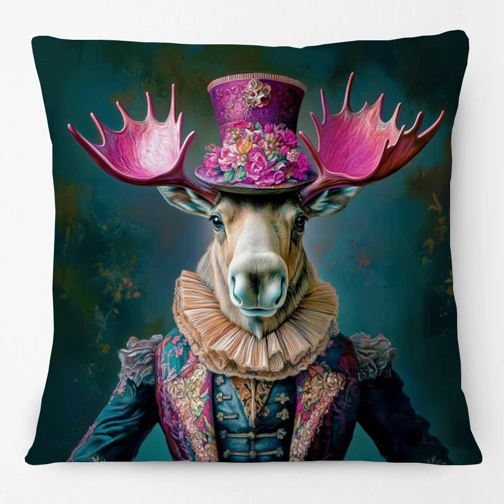 Animal Royalty Cushion Covers 45cm | Regal Animal Portraits & Vintage Style