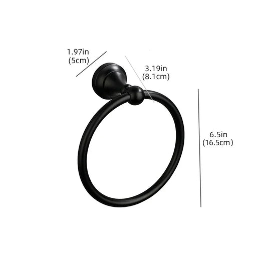 Bathroom Toilet Accessories Wall Hardware Set Black