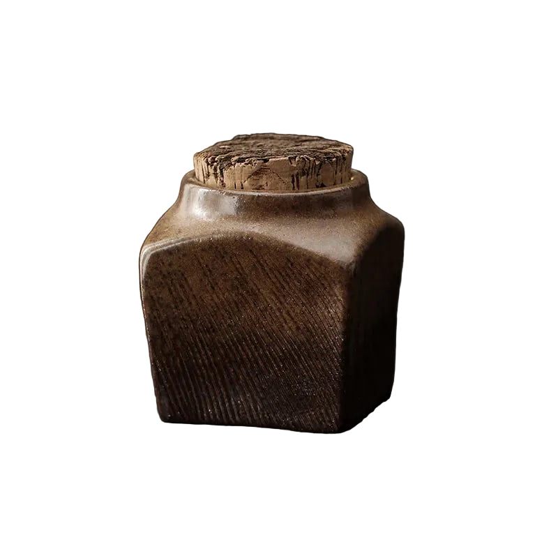 Ceramic Stone Pottery Storage Jar | Tea Coffee Sugar Salt