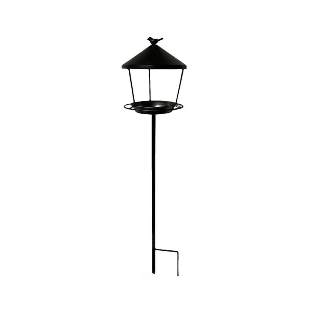 Standing Iron Bird Feeder | Black or Rustic | 100cm Garden Stake