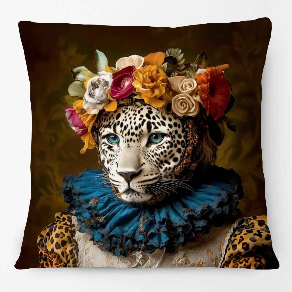 Animal Royalty Cushion Covers 45cm | Regal Animal Portraits & Vintage Style