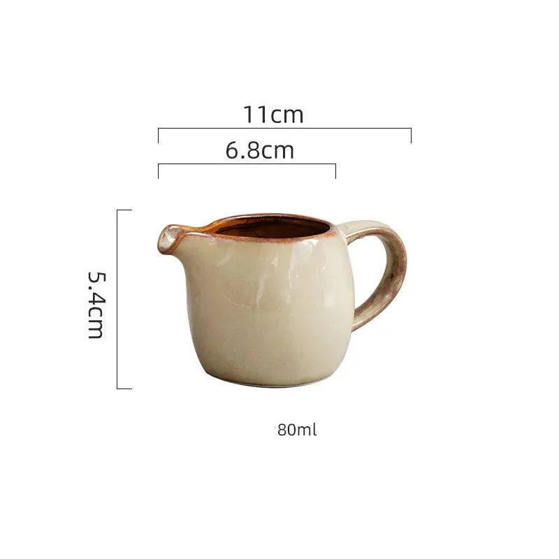 Milk Sauce Gravy Jugs Ceramic Glaze Rustic - The Renmy Store Homewares & Gifts