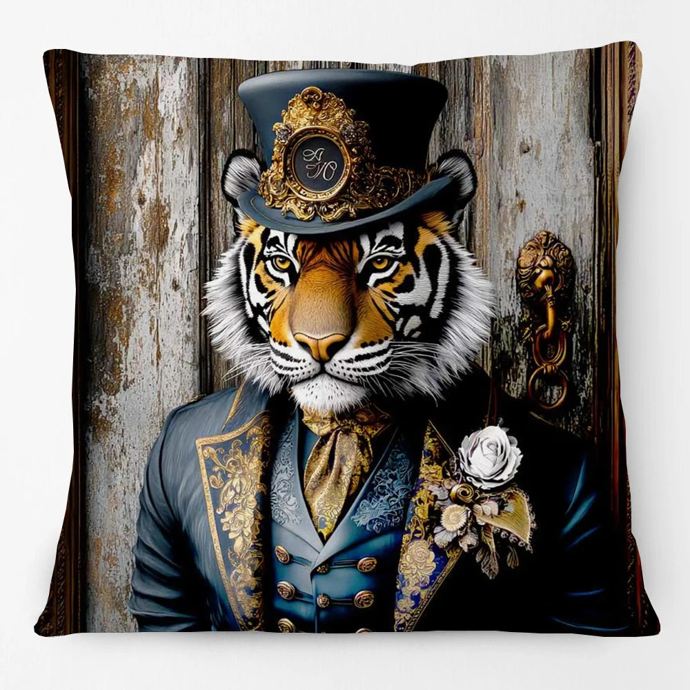Animal Royalty Cushion Covers 45cm | Regal Animal Portraits & Vintage Style