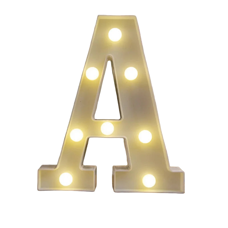 LED Alphabet Letter Number Light | Free Standing Illuminated Decor