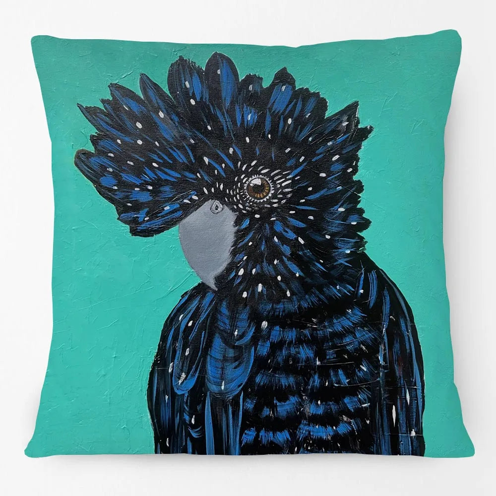 Australian Bird Cushion Cover | Cockatoo Galah Linen 45cm