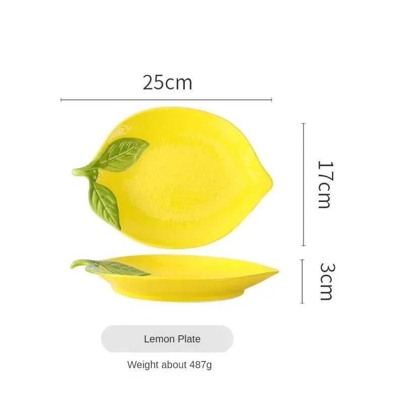 Plate Bowl Lemon Serving Dish Kitchen - The Renmy Store Homewares & Gifts