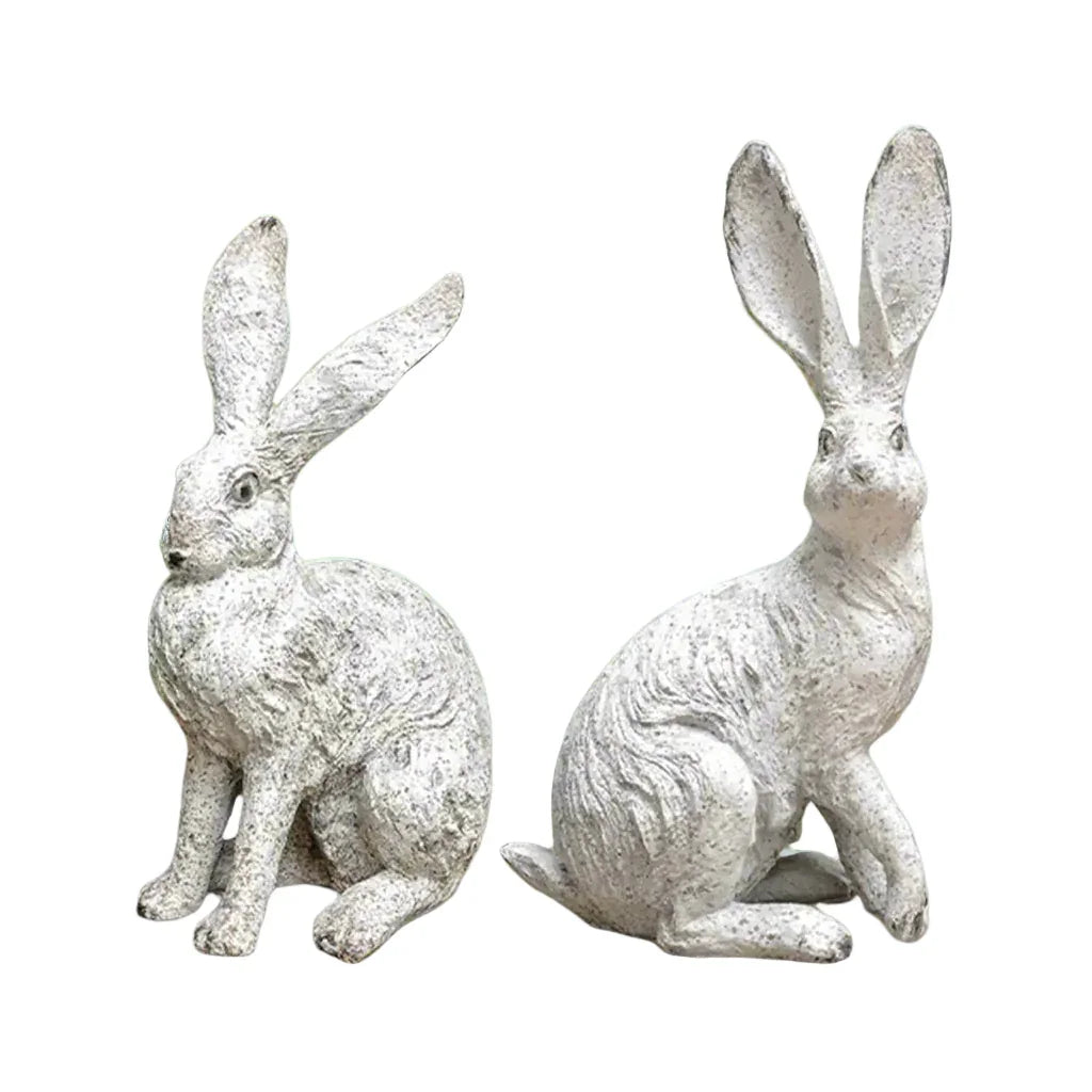 Rabbit Decoration White Home Garden Decor - The Renmy Store Homewares & Gifts