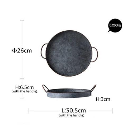 Tray Plate Metal Vintage Home Garden - The Renmy Store Homewares & Gifts