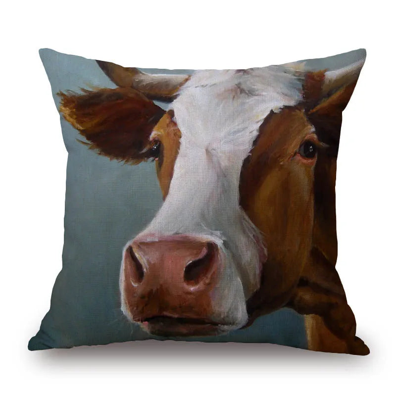 Cow & Cattle Cushion Covers | 45cm Farmhouse Animal Print Range