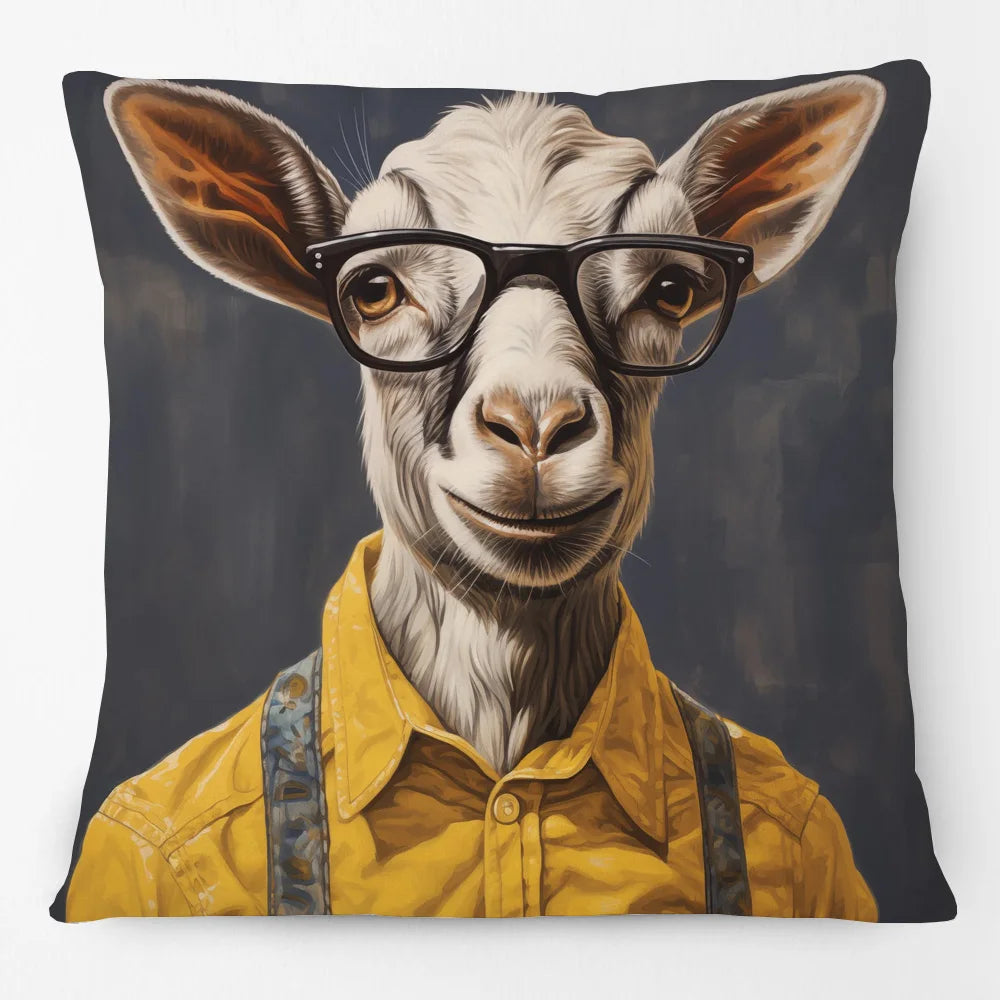 Cushion Cover Funky Farm Vintage Animals | Fox Highland Cow Sheep Alpaca Goat Donkey Horse