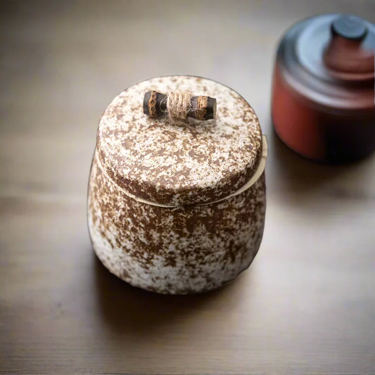 Jar Ceramic Stoneware Container Kitchen Natural
