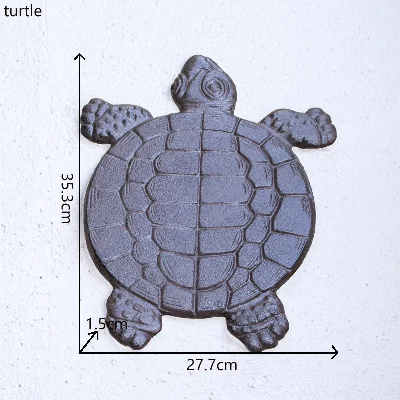 Stepping Stone Turtle Cast Iron Rustic