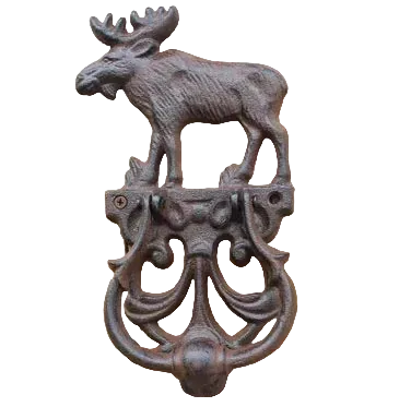 Door Knocker Cast Iron Moose Deer - Rustic Vintage