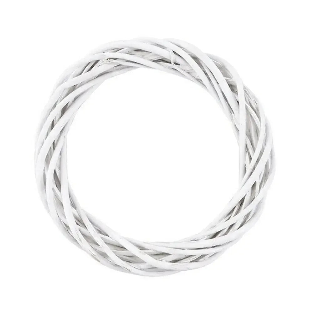 Rattan Garland Ring DIY White Provincial Wicker 10cm 20cm 25cm 30cm