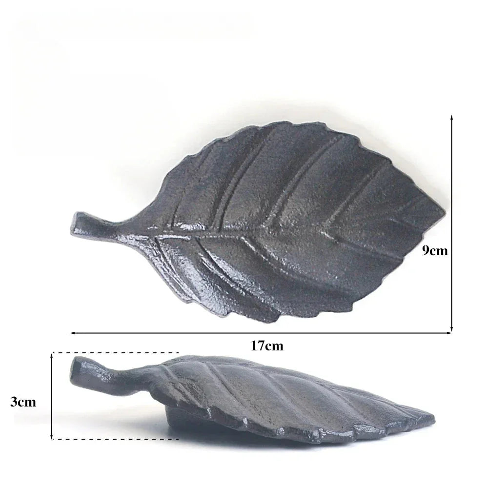 Door Stop Leaf Cast Iron Rustic