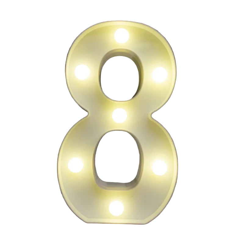 LED Alphabet Letter Number Light | Free Standing Illuminated Decor